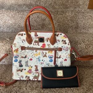 Dooney & Bourke Women's Multicolor Satchel and Black Wallet Set
